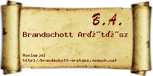 Brandschott Arétász névjegykártya